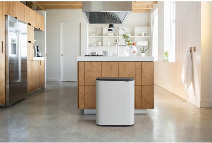 Brabantia Bo Touch Bin afvalemmer 2 x 30 liter met 2 kunststof binnenemmers White - Foto 4
