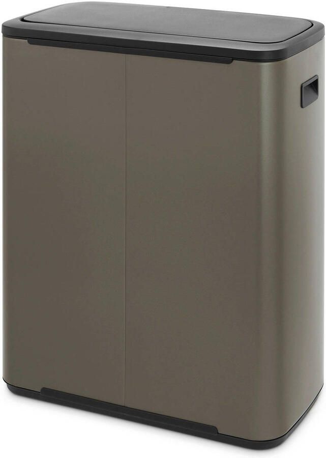 Brabantia Bo Touch Bin afvalemmer 2 x 30 liter met 2 kunststof binnenemmers Platinum - Foto 4