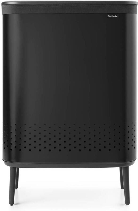 Brabantia Bo Wasbox Hi 2 x 45 liter kunststof deksel Matt Black (90 liter) - Foto 3