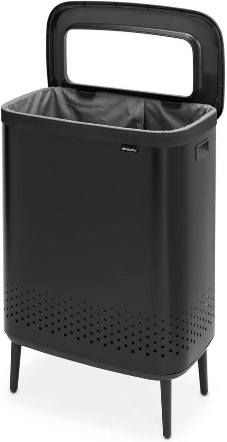 Brabantia Bo Wasbox Hi 2 x 45 liter kunststof deksel Matt Black (90 liter) - Foto 5
