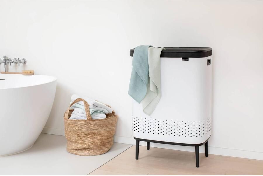 Brabantia Bo Wasbox Hi 2 x 45 liter kunststof deksel White (90 liter) - Foto 3
