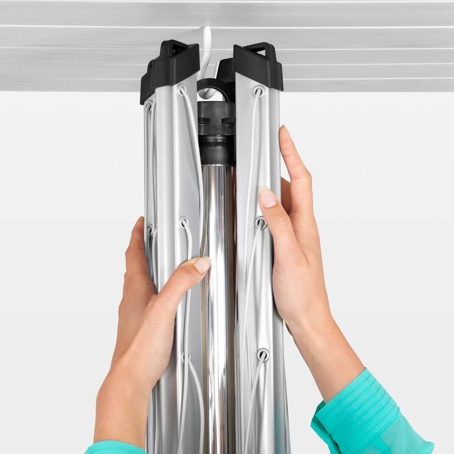Brabantia Droogmolen Topspinner 60 meter met metalen grondanker doorsnede 45 mm Metallic Grey - Foto 4