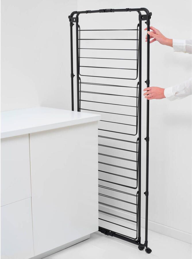 Brabantia Droogtoren met wieltjes (30m) Matt Black - Foto 2