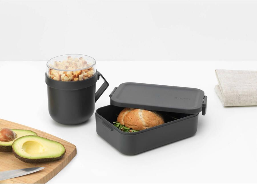 Brabantia Make & Take Lunchset 2-delig Kunststof Dark Grey - Foto 3