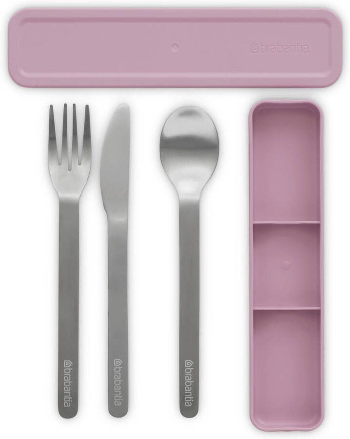 Brabantia Make & Take bestekset To Go 3-delig Lilac Pink - Foto 2