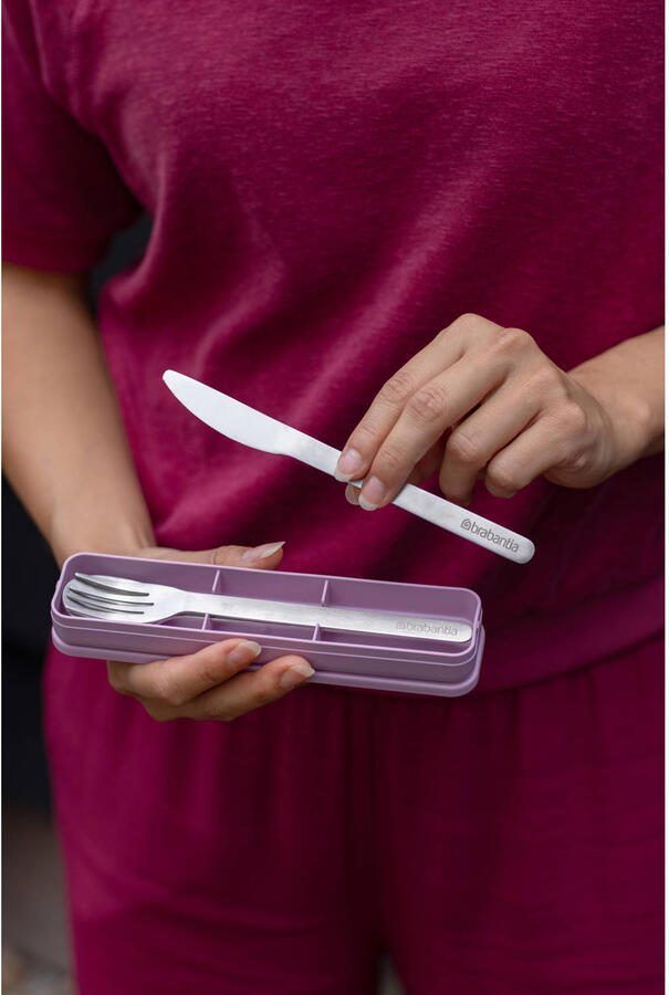 Brabantia Make & Take bestekset To Go 3-delig Lilac Pink - Foto 4