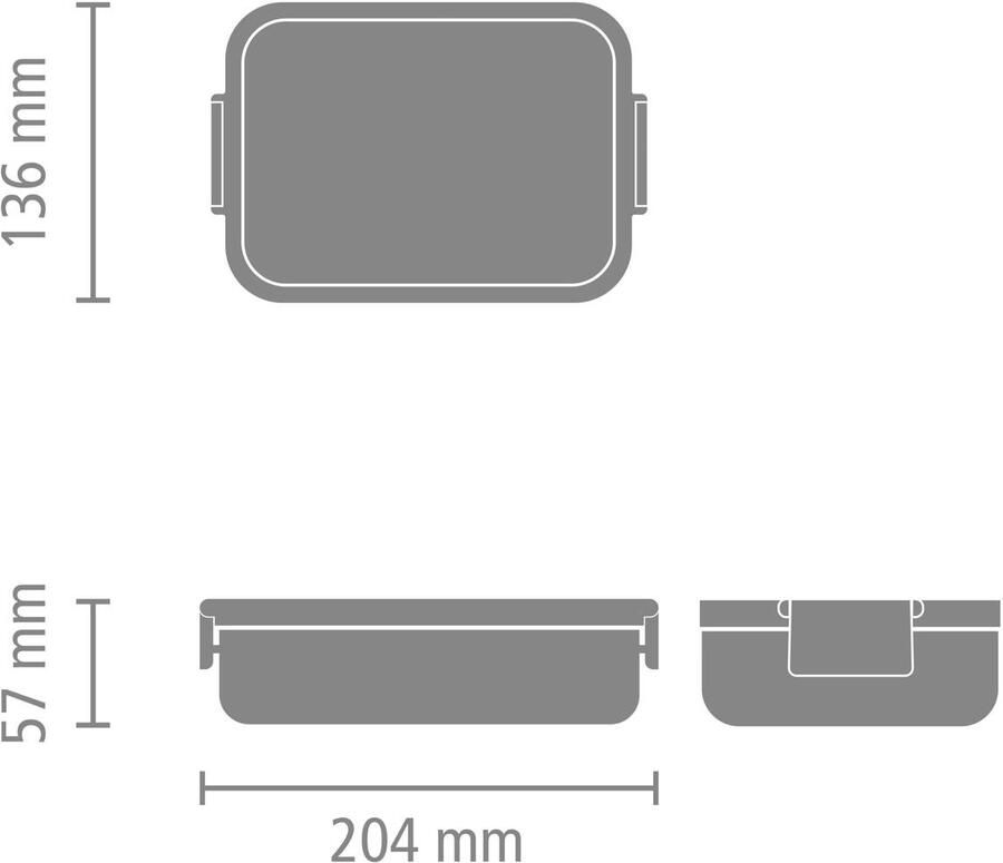Brabantia Make & Take Lunchbox medium kunststof Soft Beige - Foto 3