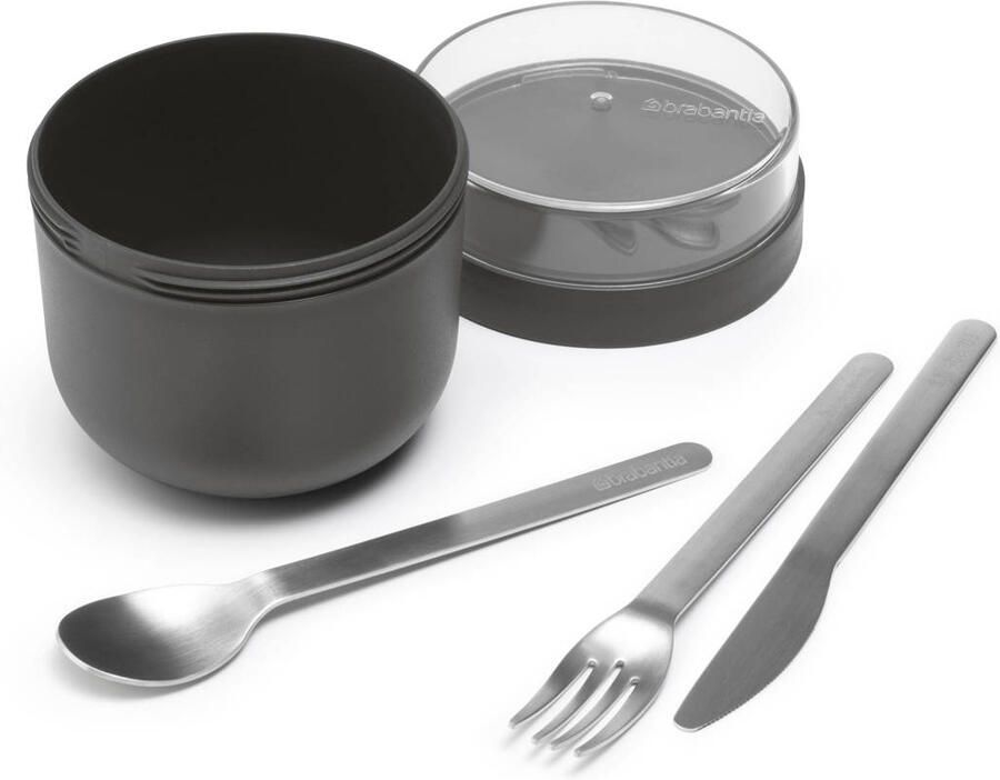 Brabantia Make & Take Yoghurt Beker To Go 0 5 l Kunststof Dark Grey - Foto 3