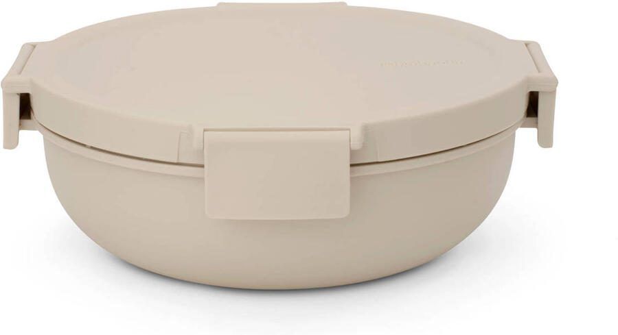 Brabantia Make & Take salade lunchbox 1 3 liter kunststof Soft Beige