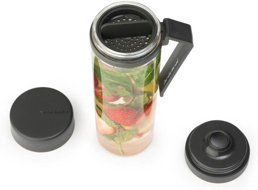Brabantia Make & Take waterfles met zeef 0 5 liter dark grey - Foto 2