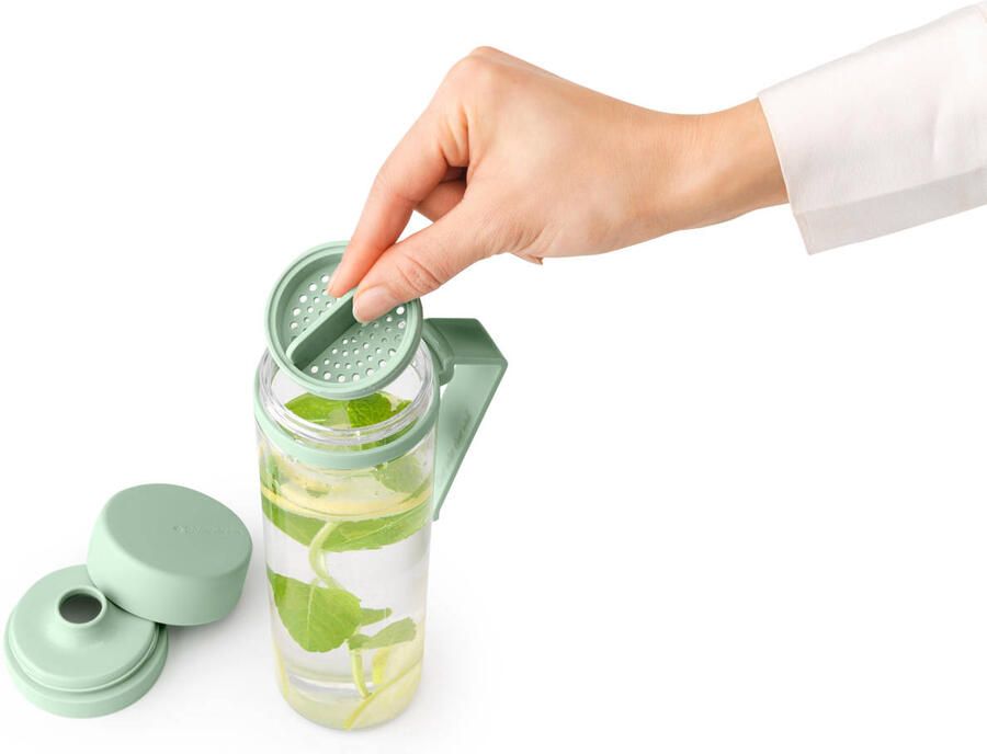 Brabantia Make & Take waterfles met zeef 0 5 liter Jade Green - Foto 2