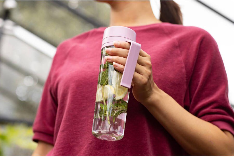 Brabantia make & take waterfles met zeef 0 5 liter lilac pink - Foto 4
