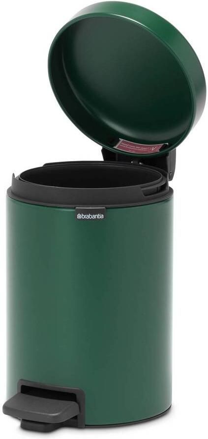 Brabantia NewIcon Pedaalemmer 3 liter kunststof binnenemmer Pine Green (3 liter) - Foto 2