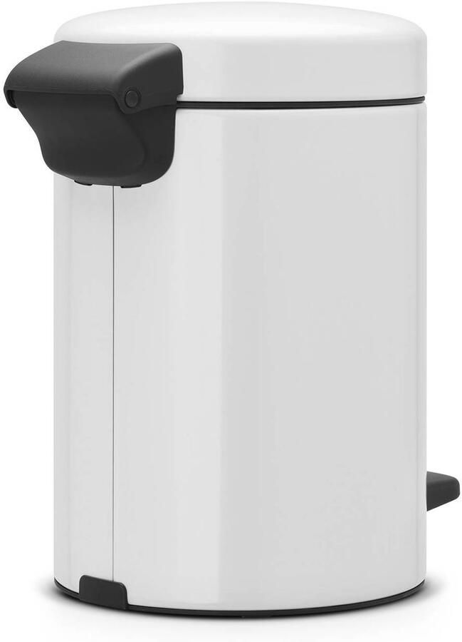 Brabantia Pedaalemmer 3 liter 'newIcon' met kunststof binnenemmer White - Foto 4