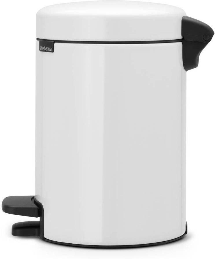 Brabantia Pedaalemmer 3 liter 'newIcon' met kunststof binnenemmer White - Foto 3