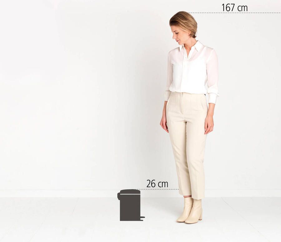 Brabantia newIcon pedaalemmer 3 liter met kunststof binnenemmer Matt Steel - Foto 3