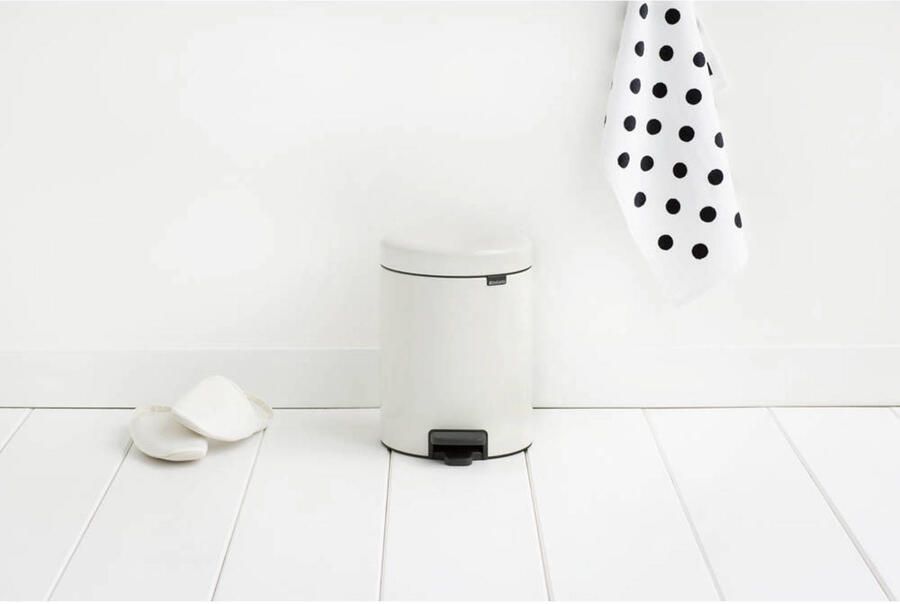 Brabantia Pedaalemmer 5 liter 'newIcon' met kunststof binnenemmer White - Foto 3