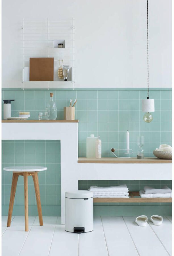 Brabantia Pedaalemmer 5 liter 'newIcon' met kunststof binnenemmer White - Foto 2