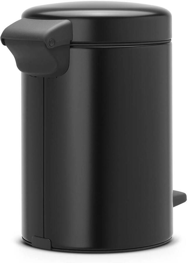 Brabantia Pedaalemmer 3 liter 'newIcon' met kunststof binnenemmer Matt Black