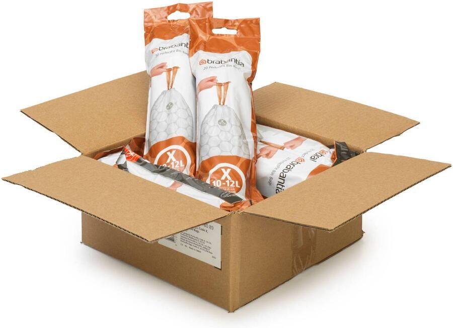 Brabantia PerfectFit Afvalzak code X 10-12 liter 200 stuks set van 10 rollen White - Foto 2