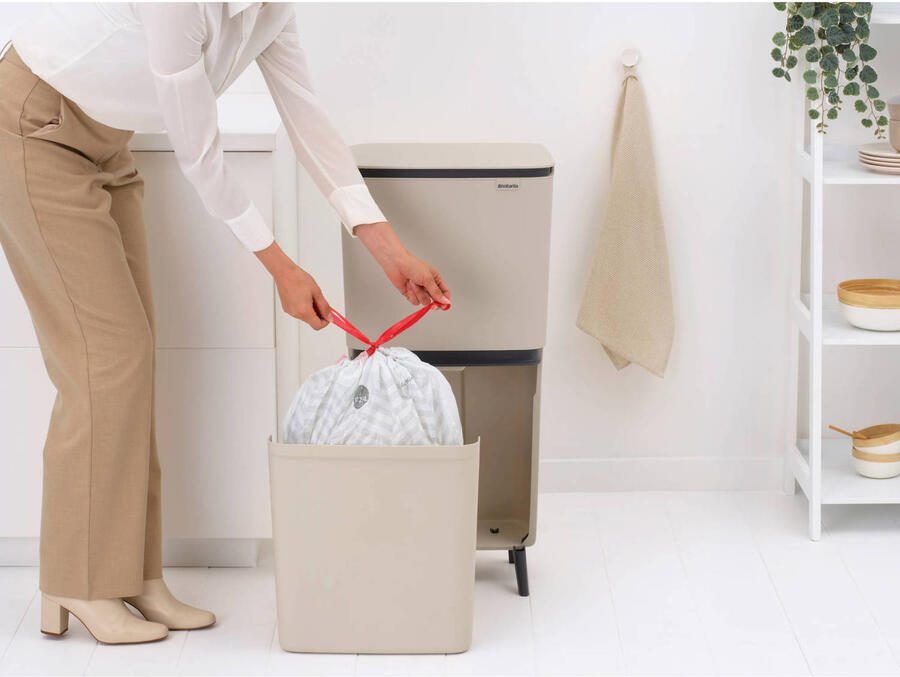 Brabantia SortUp recycle prullenbak Hi 20+25 liter soft beige - Foto 2