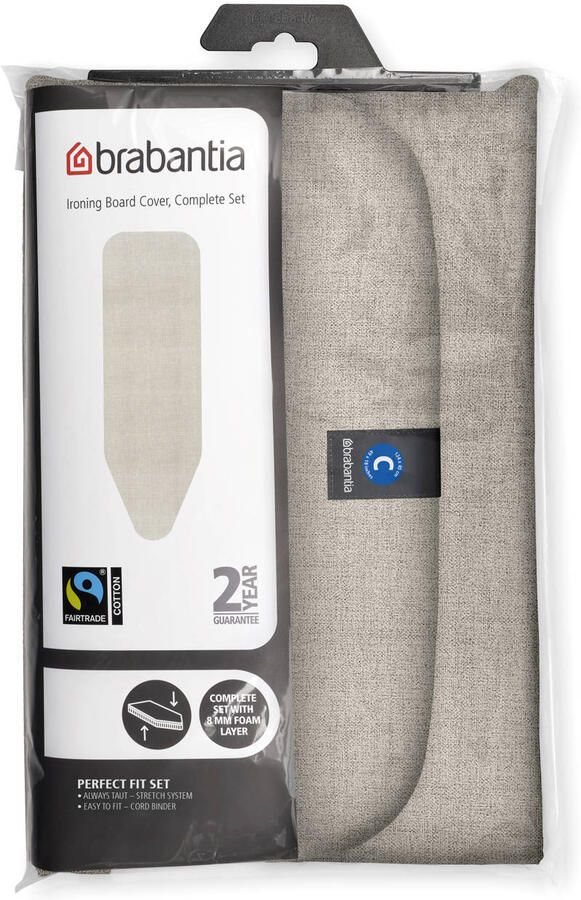 Brabantia strijkplankhoes C 124 x 45 cm Complete Set Denim Grey - Foto 3