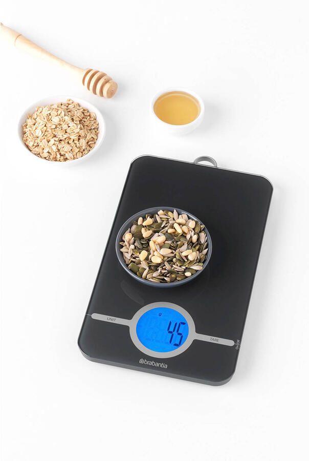 Brabantia Tasty+ Keukenweegschaal Digitaal op Batterijen Dark Grey
