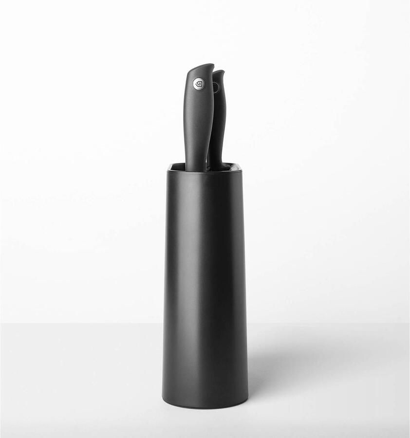 Brabantia Tasty+ Messenset met Messenblok Dark Grey