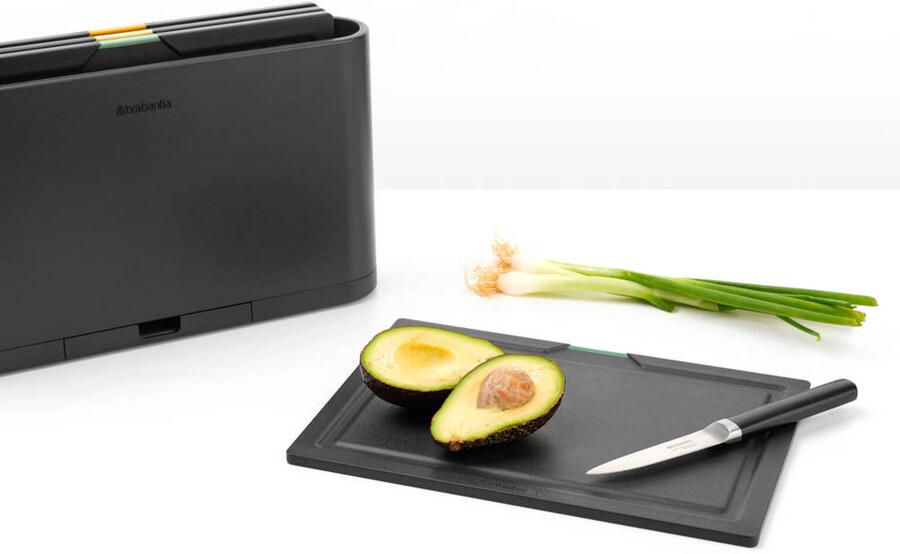 Brabantia Tasty+ snijplankenset plus houder 4-delig Dark Grey - Foto 3