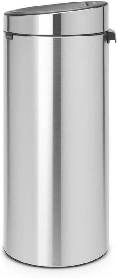 Brabantia Touch Bin afvalemmer 30 liter met kunststof binnenemmer Matt Steel