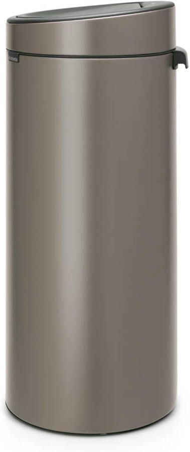 Brabantia Touch Bin afvalemmer 30 liter met kunststof binnenemmer Platinum - Foto 2