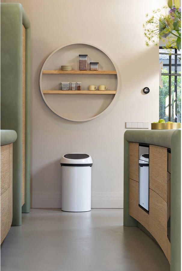 Brabantia Touch Bin afvalemmer 60L met kunststof binnenemmer White - Foto 3