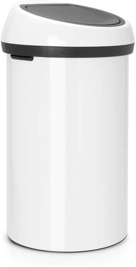 Brabantia Touch Bin afvalemmer 60L met kunststof binnenemmer White - Foto 2