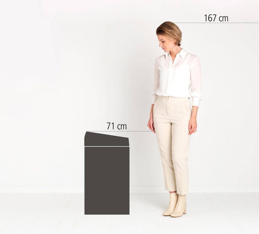 Brabantia Touch Bin Prullenbak 60 liter Soft Beige - Foto 2