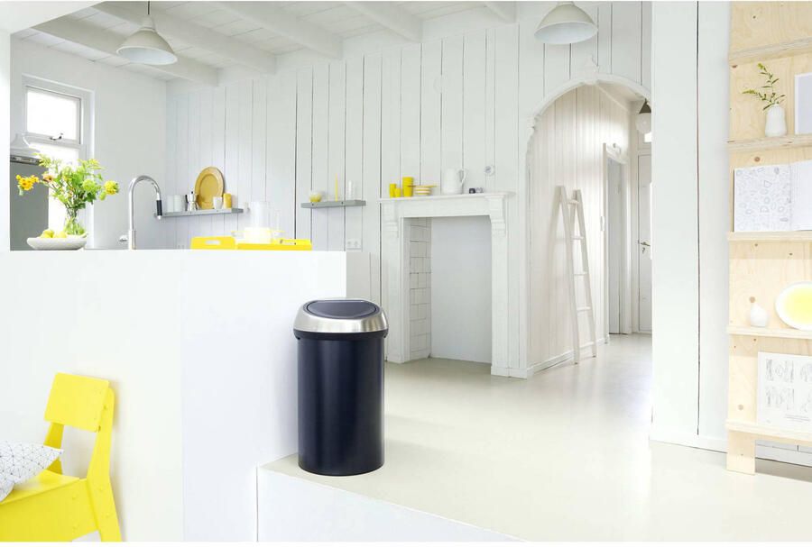 Brabantia Touch Bin Prullenbak 60 liter Matt Black Matt Steel Fingerprint Proof deksel - Foto 2