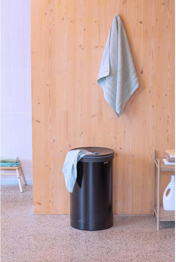 Brabantia Wasmand met Deksel 60 l Matt Black Dark Grey