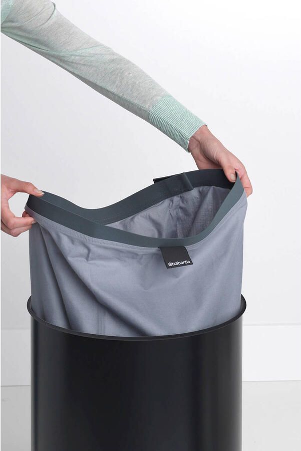 Brabantia Wasmand met Deksel 60 l Matt Black Kurken deksel