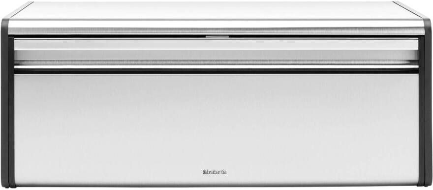 Brabantia broodtrommel met klepdeksel matt steel