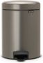 Brabantia Pedaalemmer 5 liter 'newIcon' met kunststof binnenemmer Matt Steel - Thumbnail 2
