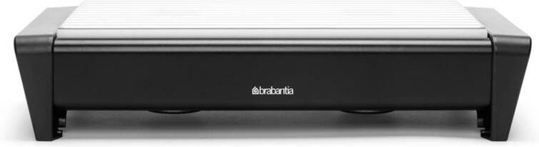 Brabantia schotelwarmer met 2 kaarsjes matt black grijs rooster