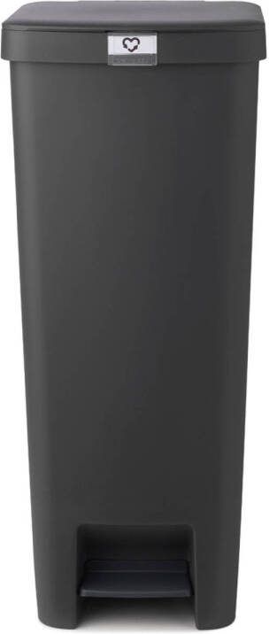 Brabantia Step Up pedaalemmer 40 liter dark grey - Foto 2
