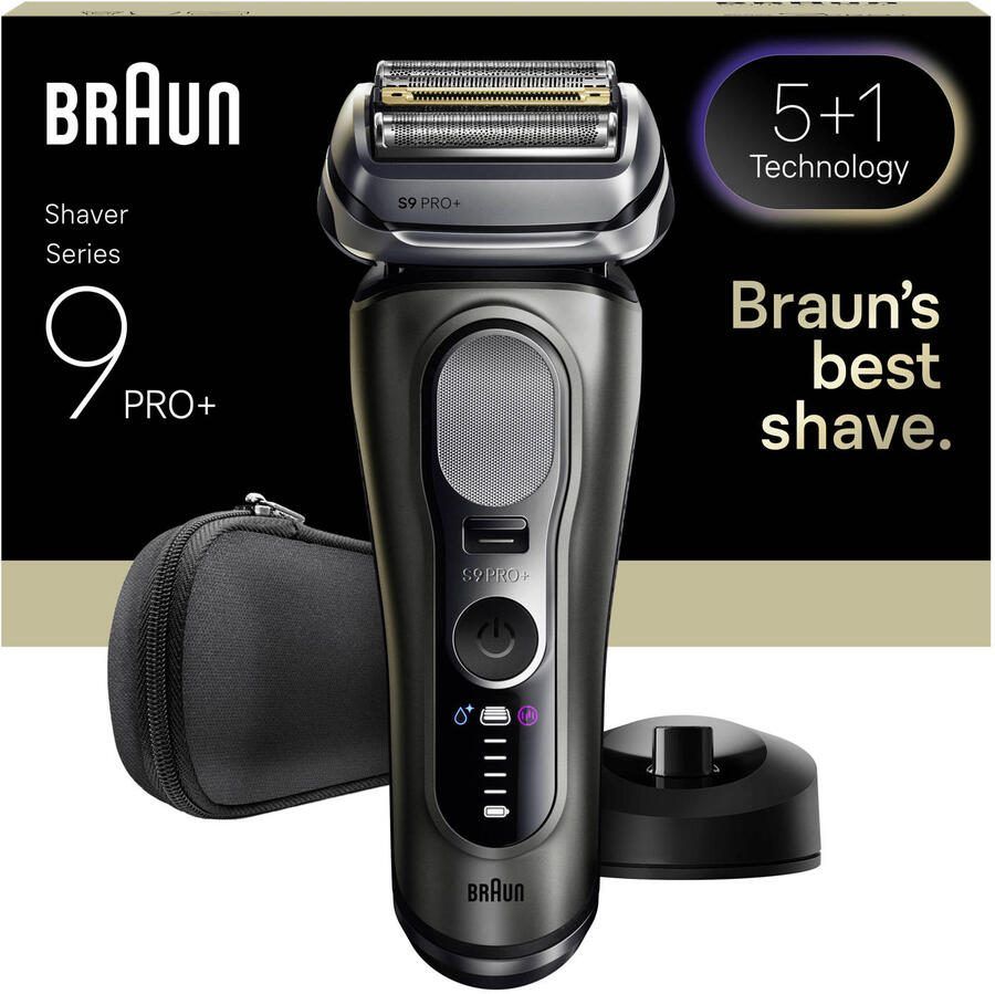 Braun Series 9 PRO+ elektrisch scheerapparaat met reisetui en oplaadstandaard 9615S grafiet