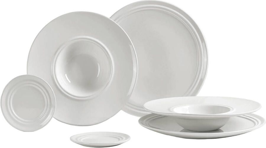 Broste Copenhagen Pastaset Stevns 6-delig 2 personen 2 dinerborden 2 pastaborden en 2 kleine bordjes
