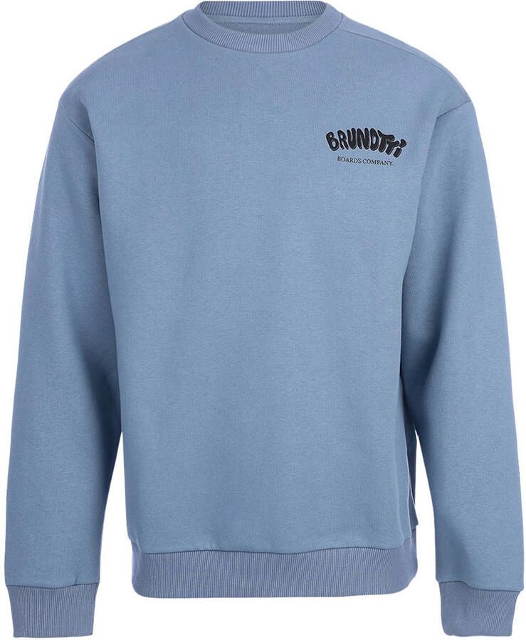 Brunotti outdoor sweater met backprint lichtblauw zwart