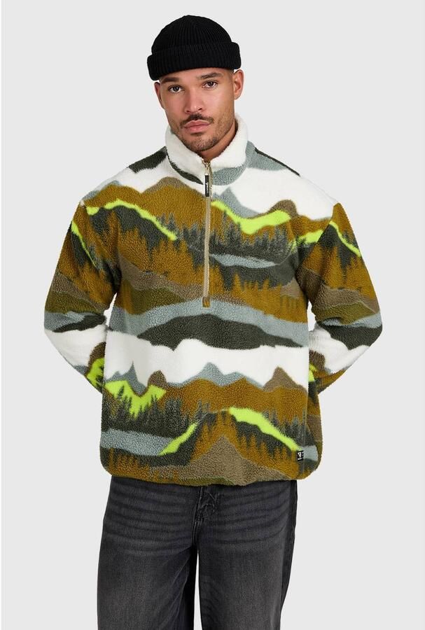 Brunotti Reggio fleece sweater groen