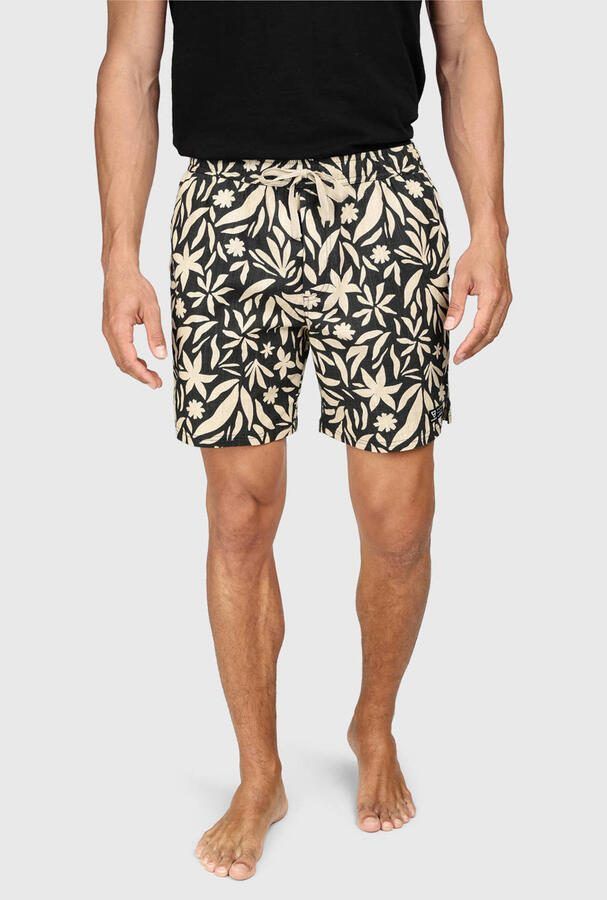 Brunotti short all over print zwart ecru