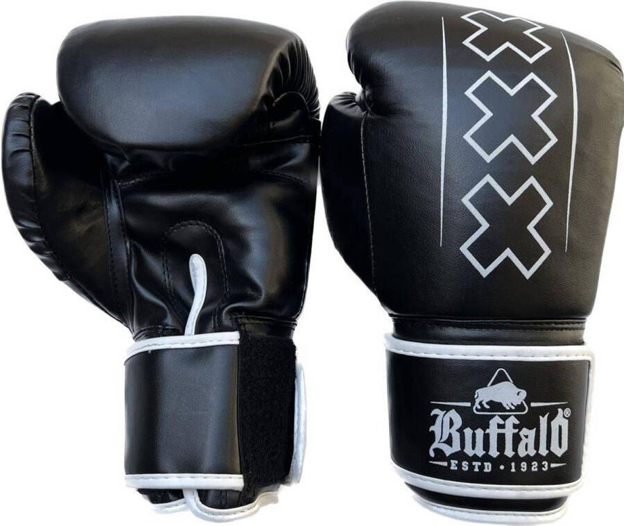 Buffalo Outrage bokshandschoenen zwart met wit 14oz
