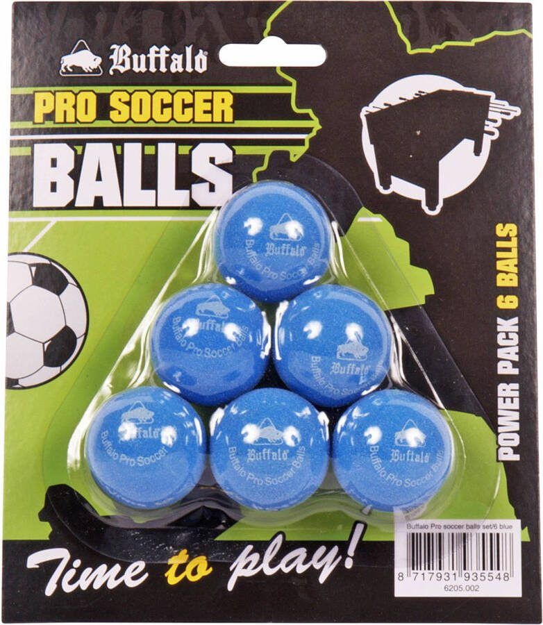 Buffalo Pro Tafelvoetbalballetjes (blauw) (set van 6)