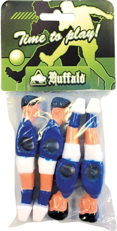 Buffalo Tafelvoetbalpoppen 13 mm 4 stuks (blauw wit)