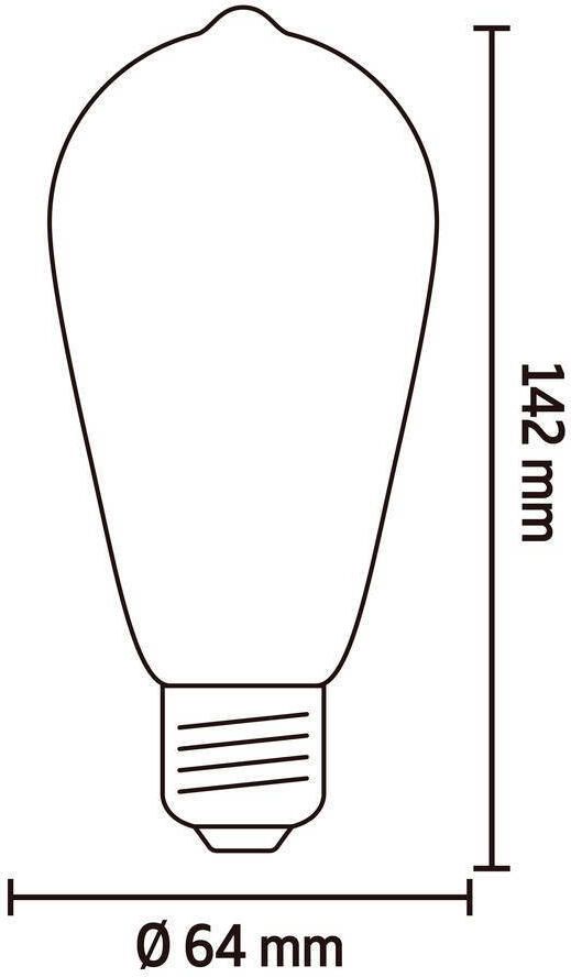 LampenshopOnline LED E27 3 8W edison Spiraal 200 lm gold 2100K - Foto 2